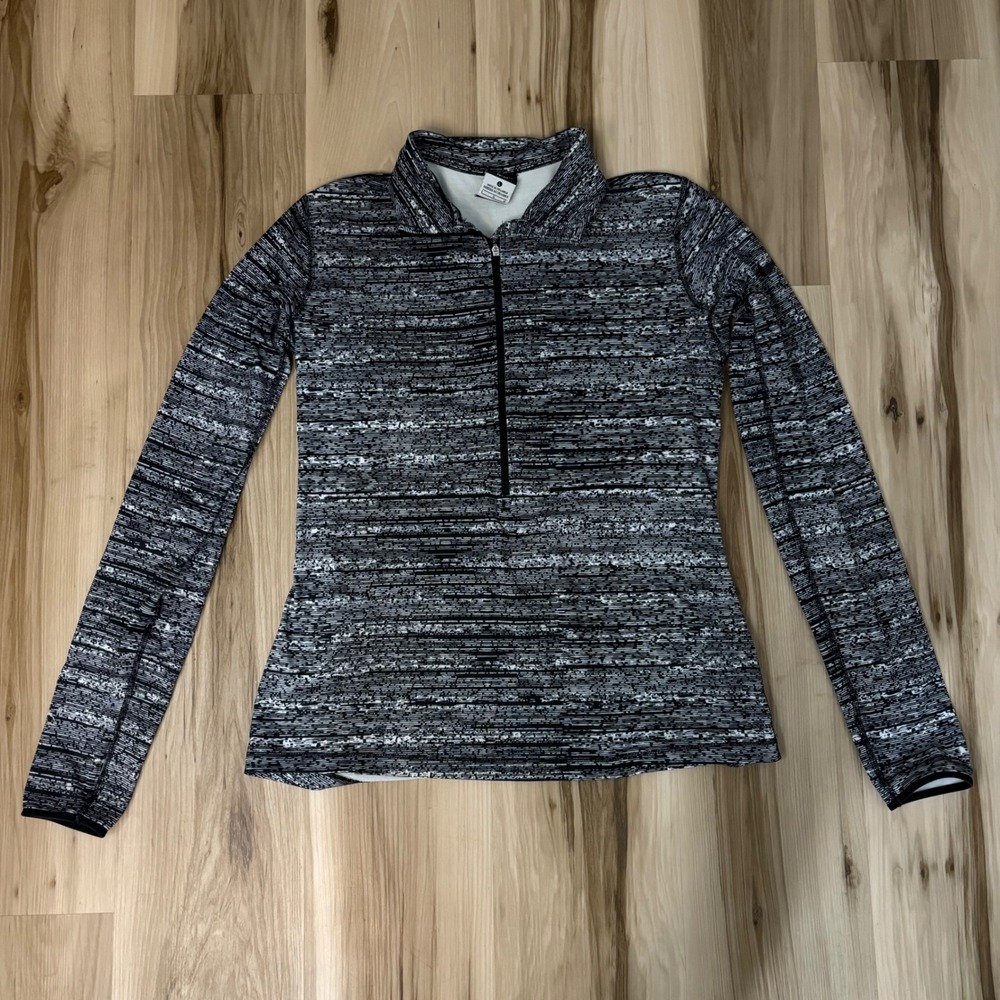 Nike Black & White Quarter-Zip Performance Pullover